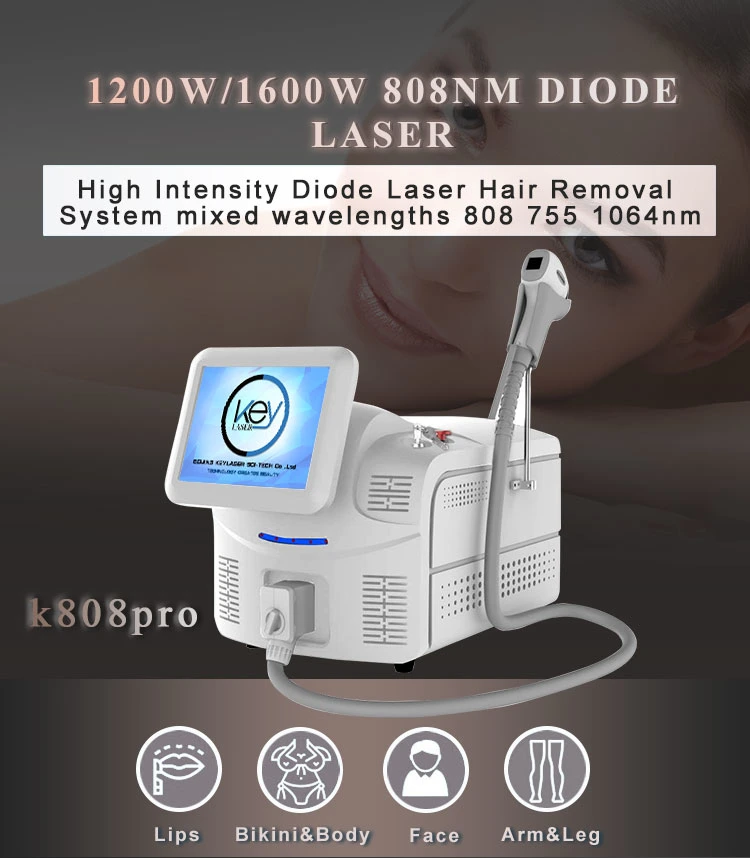 2000W Portable 755 808 1064 Triple Wavelength Diode Laser Hair Removal Device