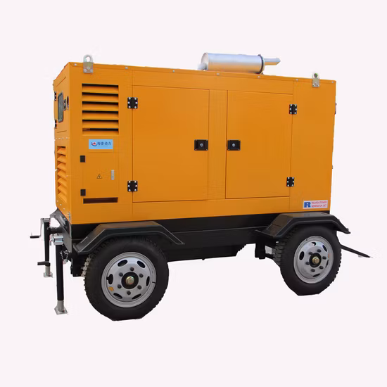 フリーエネルギーを備えた60 kWのサイレントモバイルLPGメタンガスディーゼル発電機
